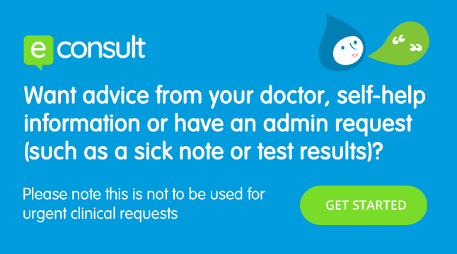 submit a form at eConsult for medical advice or for admin requests